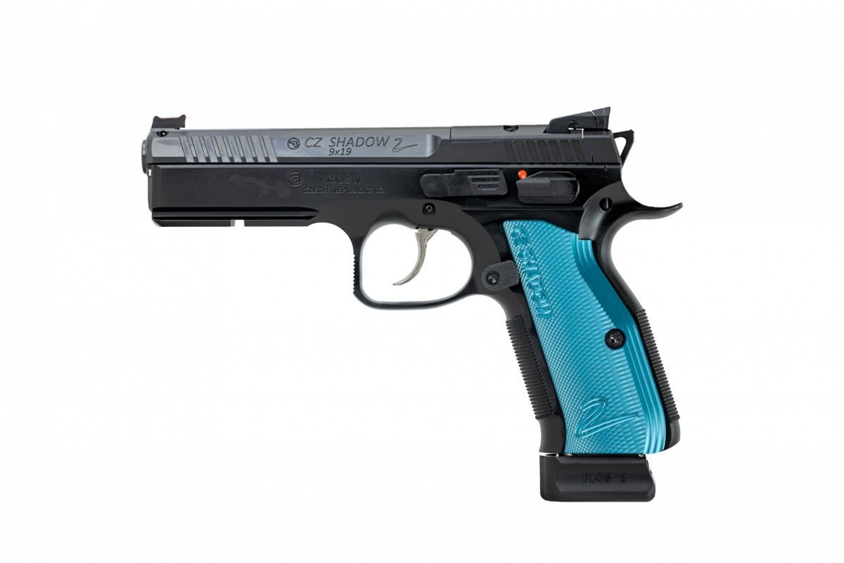 CZ Shadow 2 Optic Ready 9mm Semi-Auto Pistol - 19+1 Rounds | 4.89" Barrel | Blue/Black | Fiber Optic Sights